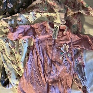 Gerber Floral Print Baby Sleepers